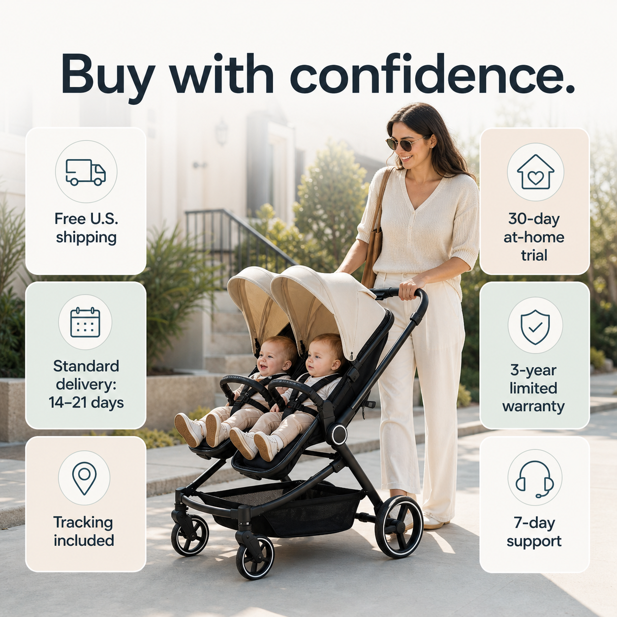 Mile One Signature Double Stroller