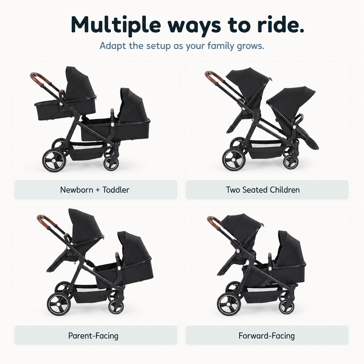 Mile One Double Tandem Stroller