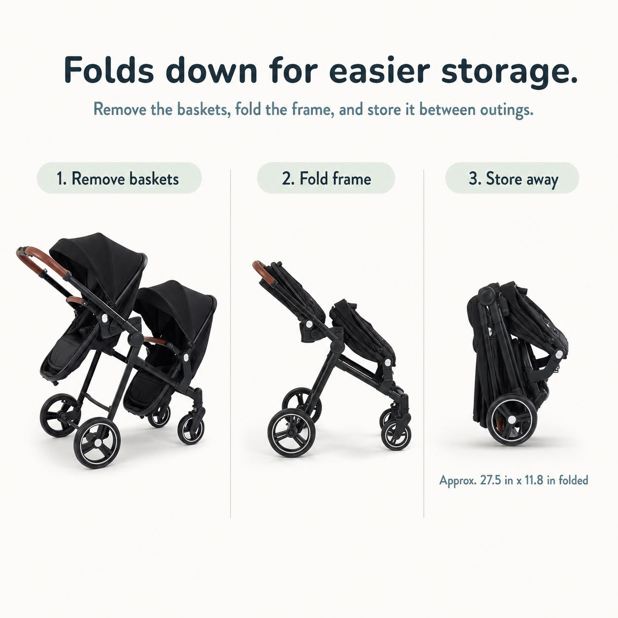 Mile One Double Tandem Stroller