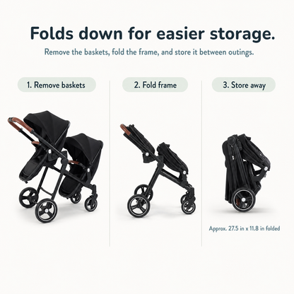 Mile One Double Tandem Stroller
