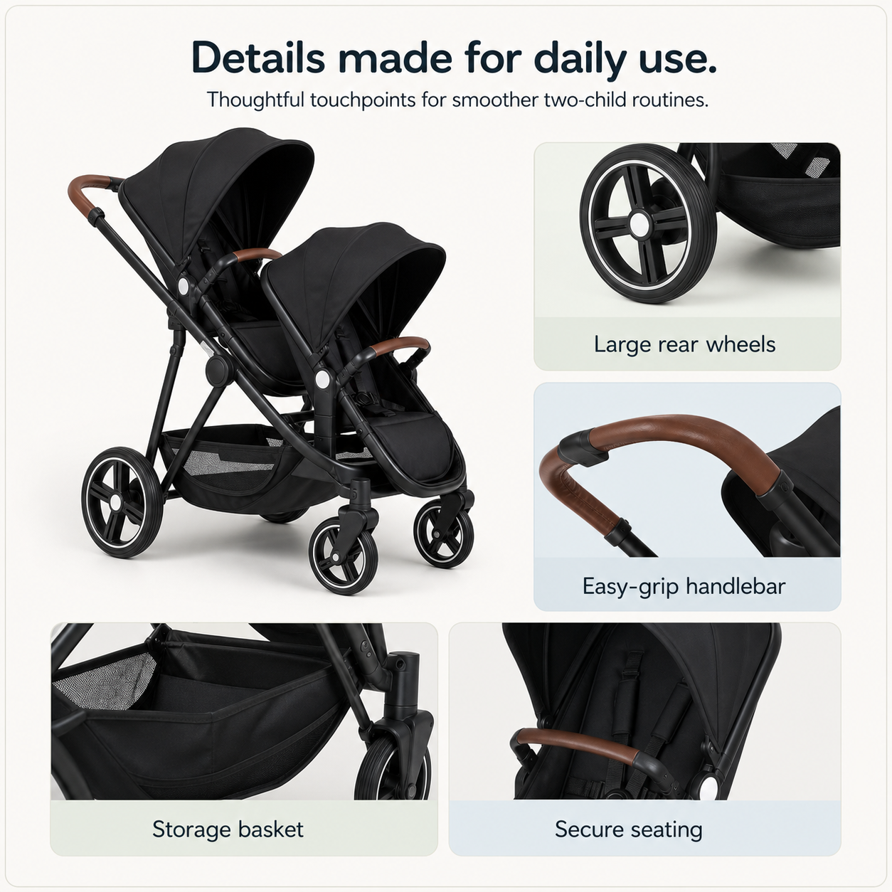 Mile One Double Tandem Stroller